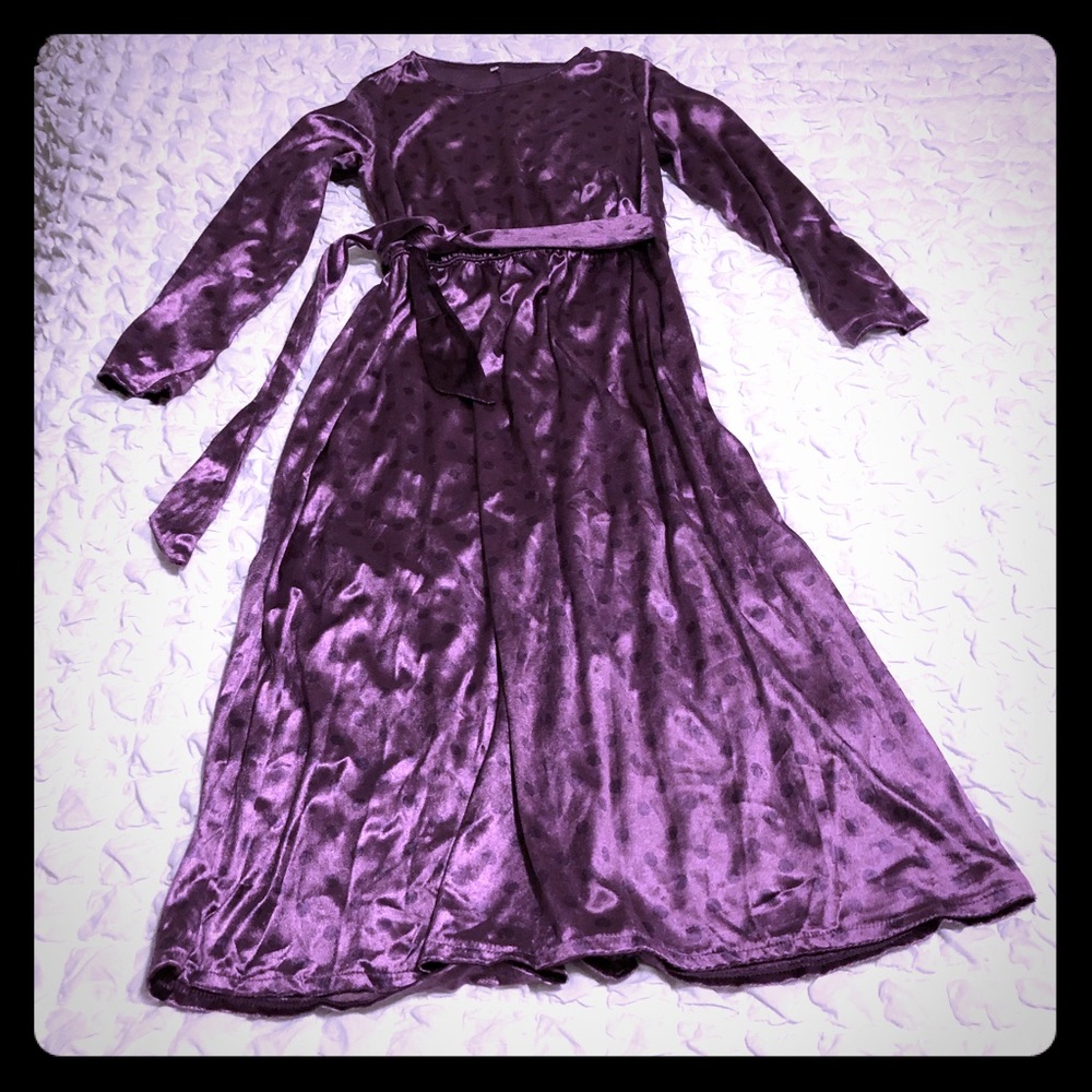 Purple Velvet Dress